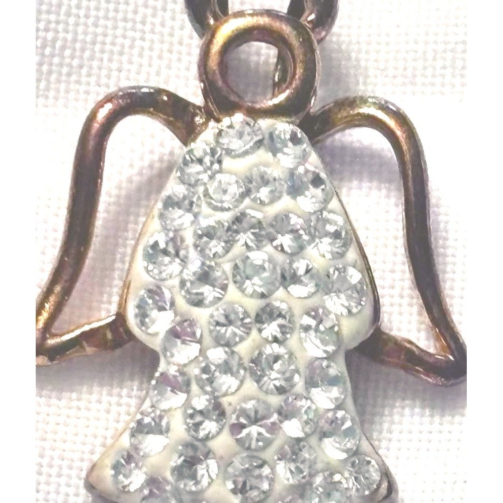 925 Sterling Silver and Gold Angel Pendant